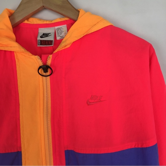 Nike Vintage 80’s Pullover Quarter Zip Windbreaker Jacket Neon Pink - Picture 4 of 10